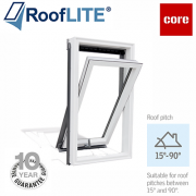 Rooflite Centre Pivot<br>White Painted Windows