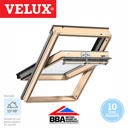 Velux Centre Pivot - Pine GGL 3070 UK08 - 134x140cm