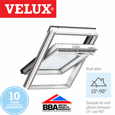 Velux Centre Pivot - White Polyurethane FK06 GGU 0070 - 66x118cm